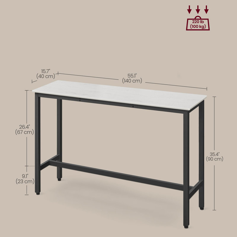 Morris, Blanc rustique, H 35,40 po x l 55,10 po x P 15,70 po