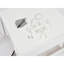 White Table and Two Chairs Set with Grey Storage Boxes
