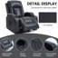 Fauteuil inclinable en polyuréthane PU - massage en 8 points, chauffage lombaire, port USB, porte-gobelets, position infinie-1069051390