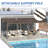 Patio Gazebo Lean to Wall Mounted Pergola with Sloping Galvanized Steel Roof-119606717-114253239