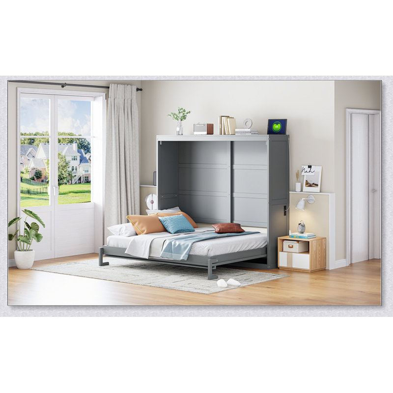 Armoire murale avec prises Murphy, Gris, Complète