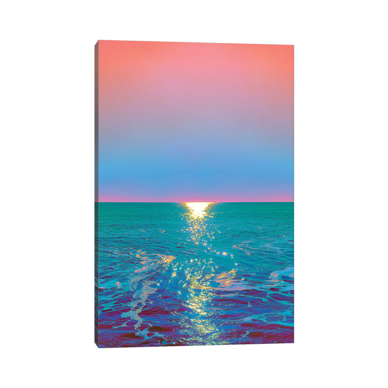 Cosmic Horizon by Nathan Head - Print on Canvas, 66.04cm H x 45.72cm W x 3.81cm D, White Framed