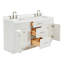Meuble-lavabo double autoportant de 67 po avec plateau en quartz blanc Hamlet-93068171-138338437-138338439