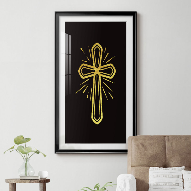The Cross - Reproduction d'art graphique encadré, H 22,5 po x l 42,5 po x P 1,5 po, Papier encadré noir