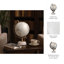Sculpture en forme de globe décoratif avec base en marbre pour la décoration intérieure - Accent moderne pour le salon, le bureau ou la tablette - 10 po-767759803