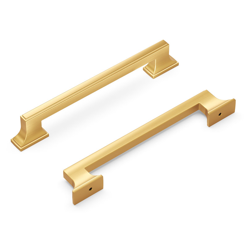 Brownstone Collection Handle Pull - Cabinet Pull - Transitional Hardware for Drawers & Cabinets, Brushed Golden Brass