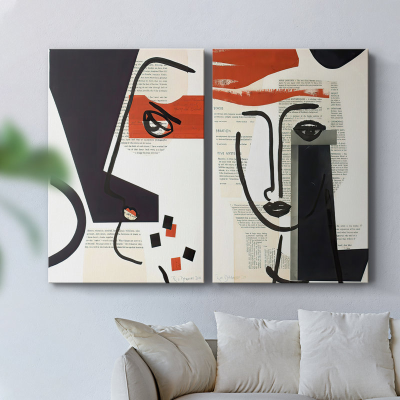 Faces of A Century V-Premium Gallery Wrapped Canvas -Ready to Hang, 48" H x 64" W