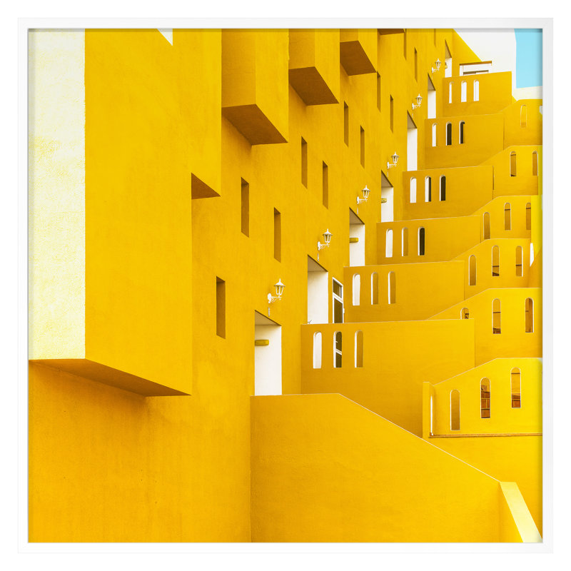 Yellow View Pattern (Tribute To V. Van Gogh's Color Palette) Print by Massimiliano Maddalena, 20" H x 20" W, White