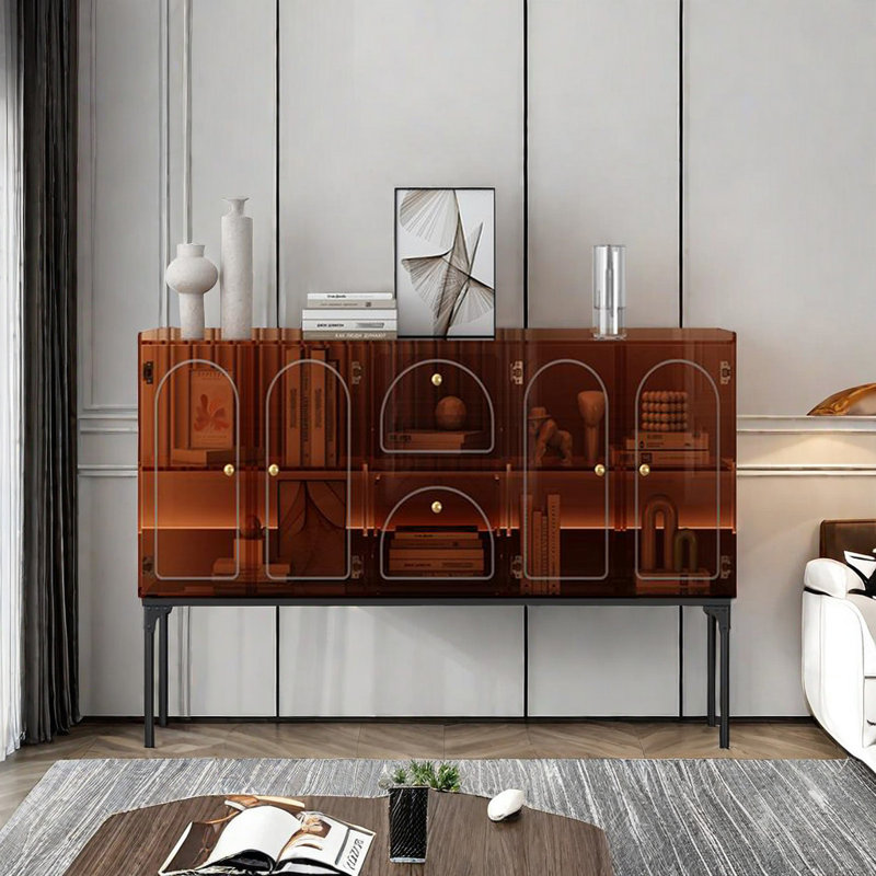 Buffet 47,2 pi, Ambre, H 36,6 po x l 47,2 po x P 14,9 po