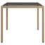 Garden Table Brown Tempered Glass&Poly Rattan Patio Table Multi Colours-1605534322-1605534275