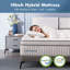 Matelas hybride en mousse à mémoire de forme mi-ferme 14 po Lechepus-512709398