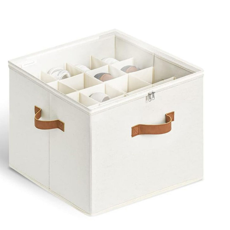 16 Pair Stackable Shoe Storage Box, White