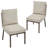 Flaux Leather Upholstered Metal Dining Chairs-1617810804-1617810803