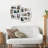 Staggered Integrated Collage Frame, Matte White Frame Fits Standard 4x6 Photos