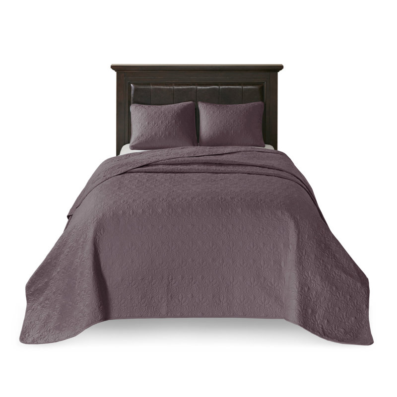 Comfortable Cotton Bedding Sets With Reversible Design, Purple