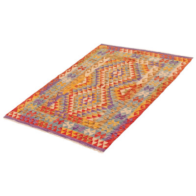Wiladean One-of-a-Kind 4'3" X 5'9" New Age Wool Area Rug in
