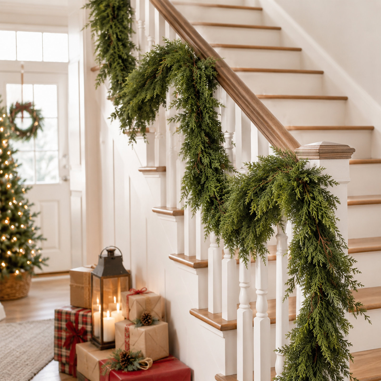 15"Christmas Norfolk Pine Garland Greenery, 72.8" H x 12.9" W x 12.9" D, 1