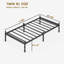 Structure de lit plateforme en métal noir de 12 pouces avec pieds décoratifs de style romain-51958336