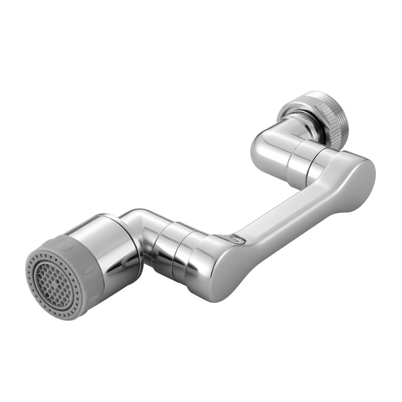 Universal 1080° Swivel Faucet Aerator with Robotic Arm Extension, Dual Mode Splash Filter for Kitchen & Bathroom Sinks