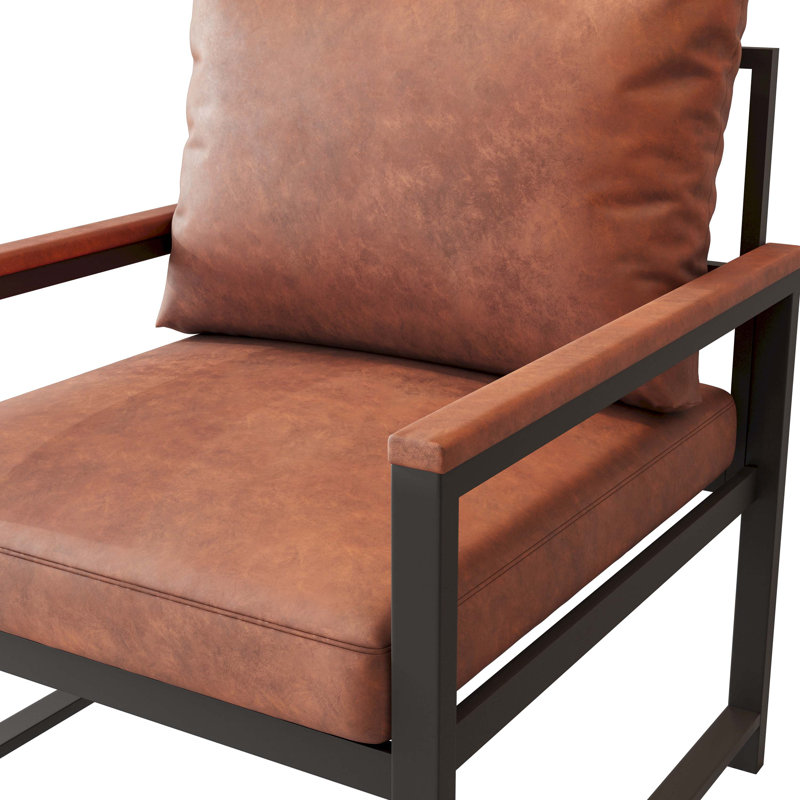 Chaise d'appoint de 27,95 pouces de largeur, Similicuir gris