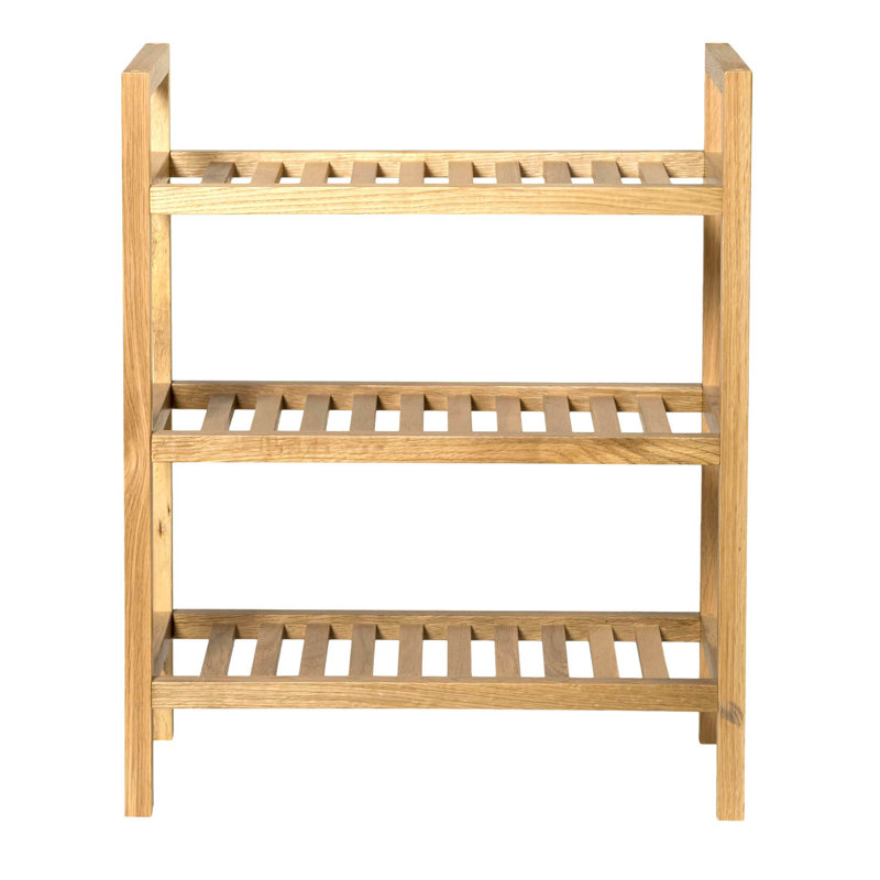 Farris 6 Pair Stackable Solid Wood Shoe Rack