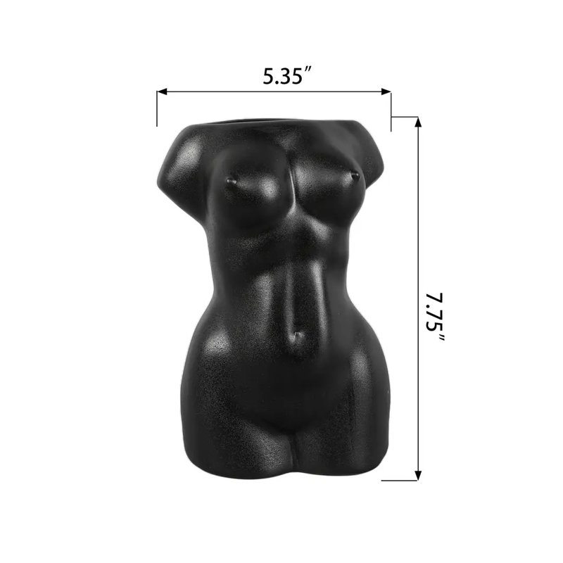 Vase en céramique 7,8 "h Curvy Lady