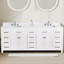 Ensemble de meuble-lavabo double 84 po avec plateau en pierre artificielle Ignacio