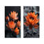 Ensemble de 2 pièces d'art mural orange et gris rétro-307006605-307006607
