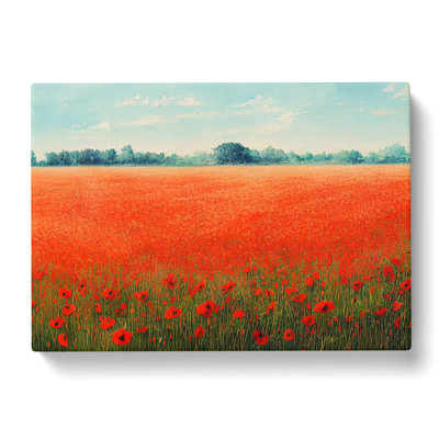 Watercolour Poppy Field Vol.5 - Wrapped Canvas