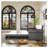 Faux Leather Convertible Sleeper Sofa with Nailhead Trim & Rolled Arm,Pull Out Sofa Bed-1146602215