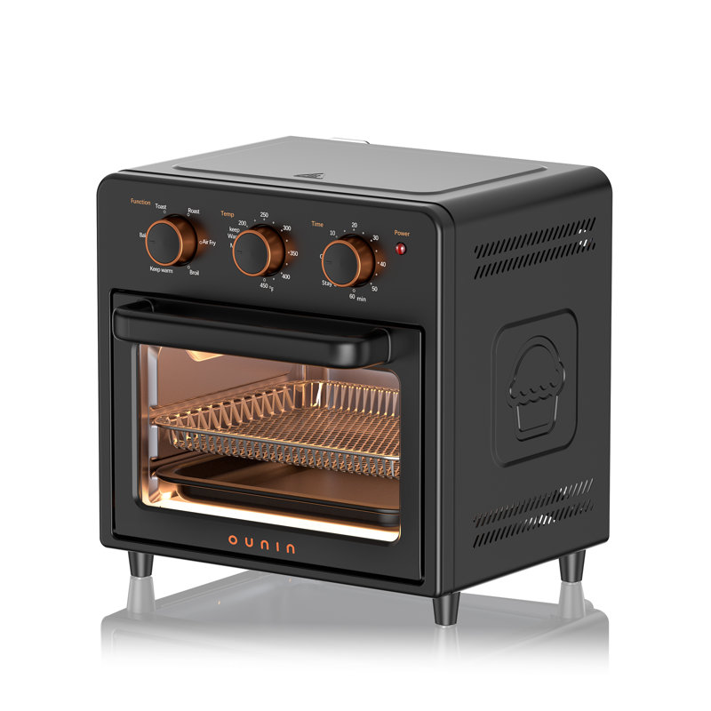 Four grille-pain à air comprimé 12L avec fonctions de convection, de cuisson, de gril, de gril et de réchauffement, cuiseur multi-comptoir en acier inoxydable pour les petites cuisines