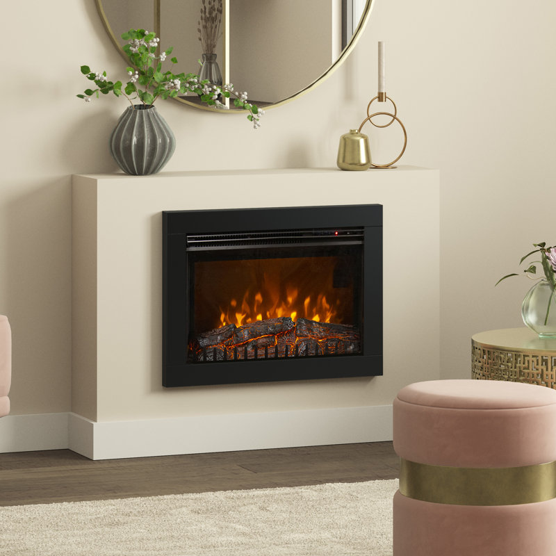 Adali Wall Inset Electric Fire, Black