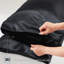 Drap-housse noir luxueux 100% satin, 7 plis