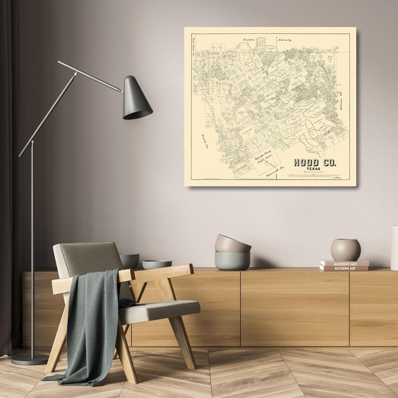 Art sur toile tendue par Williston Forge Walsh Gallery: Hood County Texas, Walsh 1879, H 20 po x l 21 po
