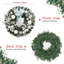 Couronne blanche argentée de 24 pouces - Cônes, boules décoratives et arc pour porte d'entrée ou manteau de cheminée