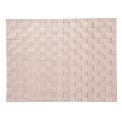 Ensemble de 6 napperons rectangulaires tissés de 16 po x 12 po Macwareeave, ensemble de 6 napperons rectangulaires - durables, faciles à nettoyer, napperons en plastique sable pour table de salle à manger, maison ou restaurant