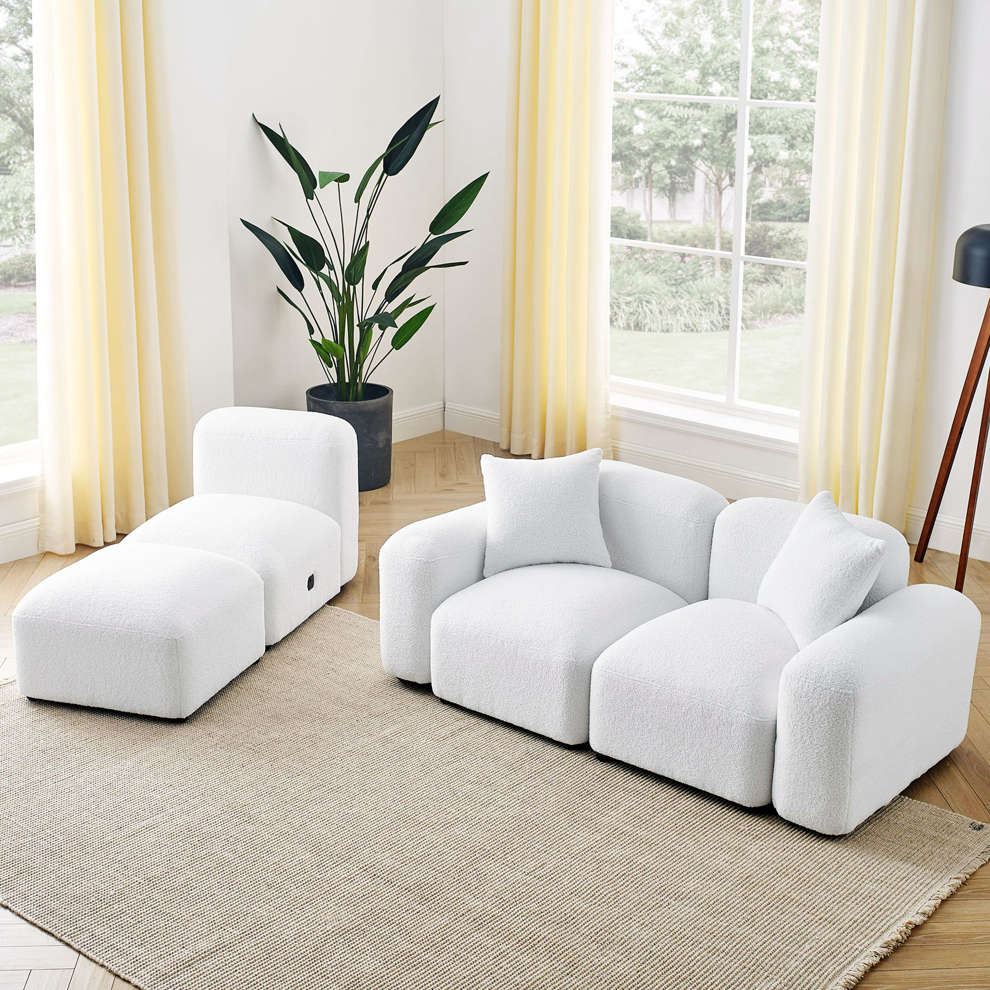 Builddecor 94.5'' Upholstered Sleeper Sofa