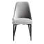Table 5 pièces: table moderne en métal et chaise en velours gris avec structure moderne