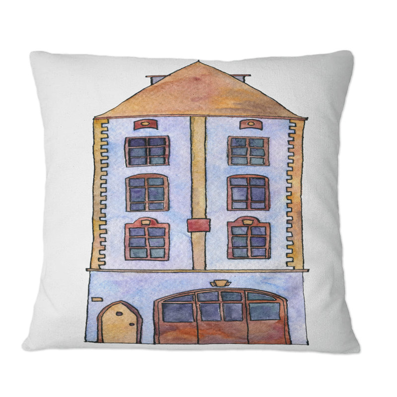 Coussin décoratif croquis S Boho, 16 po x 16 po