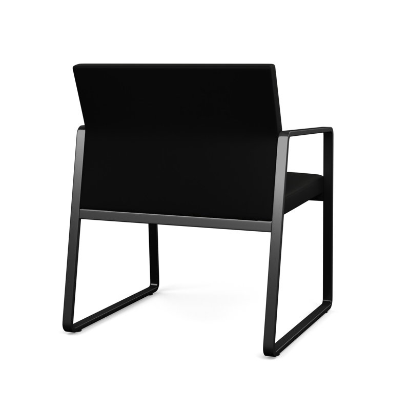 Chaise d'invité surdimensionnée Gansett, Noir, Vinyle noir Patriot Plus
