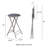 Heavy Duty 24-Inch Counter-Height Bar Stools with 225 Pound Capacity, Grey-383833813