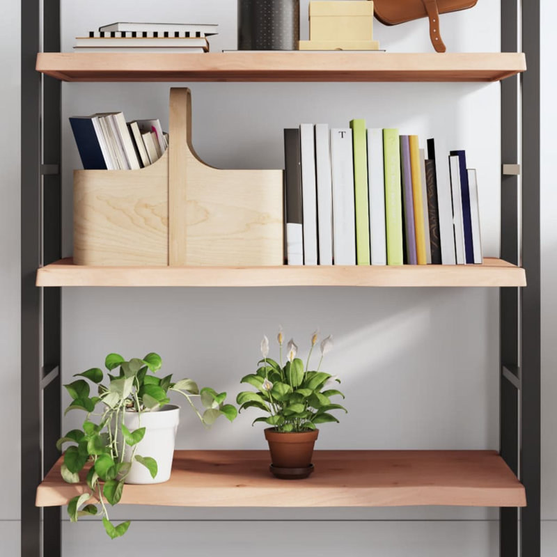 Flagstaff Oak Solid Wood Floating Shelf, 4cm H x 100cm W x 40cm D