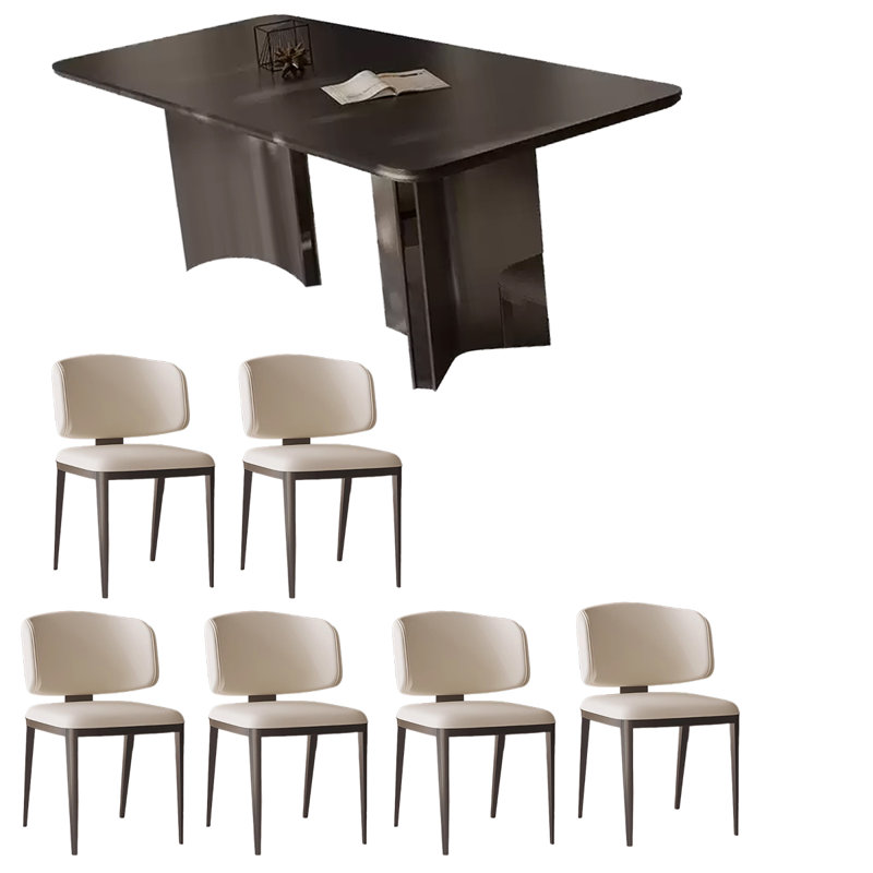 Table rectangulaire légère et moderne, H 29,53 po x L 63 po x l 31,5 po