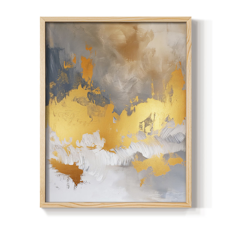 ABSTRACT Series CDLII, reproduction encadrée - bois massif, H 11 po x l 9 po