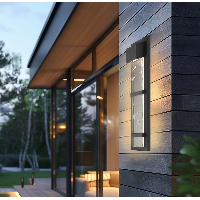 Minka Lavery Sol - 1 Light Outdoor LED Wall Mount In Sand Coal Finish