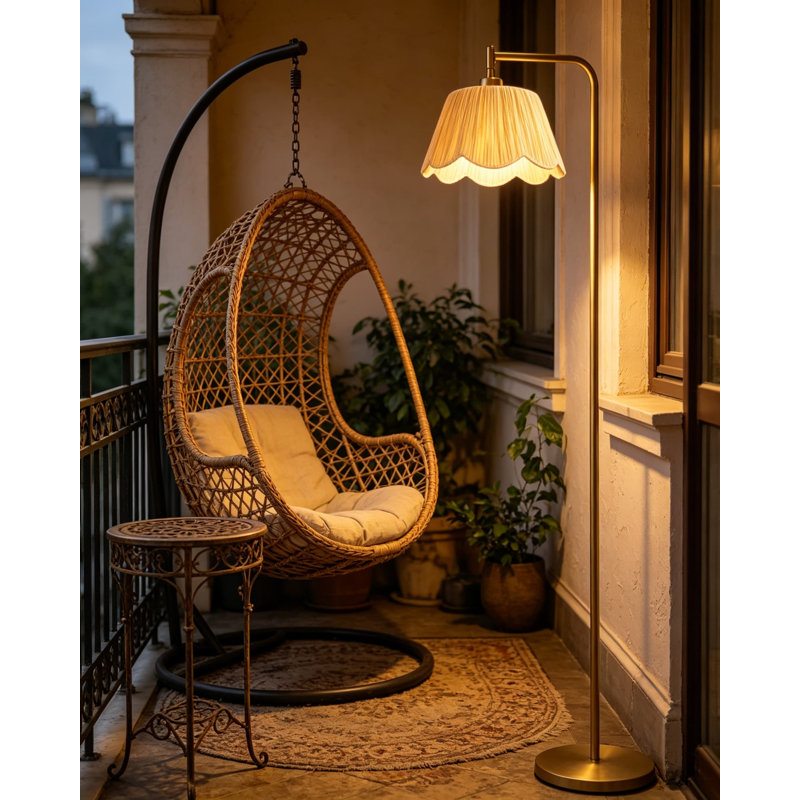 Lampe sur pied Boho avec télécommande et interrupteur au pied, lampe sur pied à intensité variable avec abat-jour texturé pour salon, chambre à coucher et coin lecture (ampoule incluse)