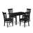 5-Piece Buttermilk and Cherry Solid Wood Top - Rectangular Dining Room Set with Butterfly Leaf - Seats 4-108444303-108444297-108444298