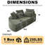 Futon Mid-Century moderne 78,5 pouces Nirvana avec tissu en velours côtelé et coussin décoratif-121793433