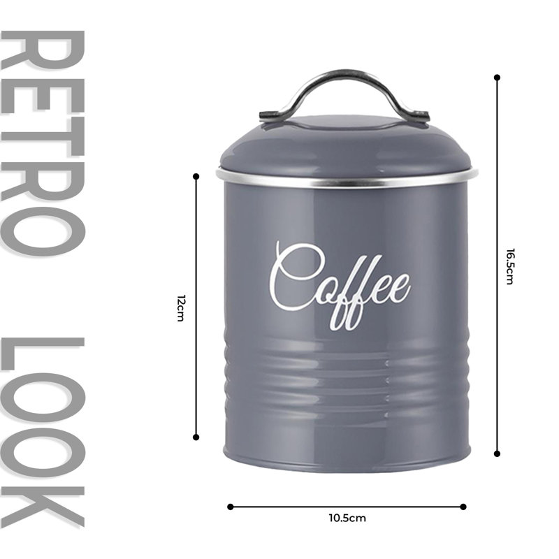 Metal Jar - Set of 3, Grey