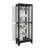 Flagg Lighted Gallery Style 5 Shelf Curio Cabinet in Onyx Black